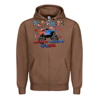 Chestnut red white wroom wroom wroom Zipper Hoodie - AdoDesignShop