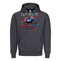 Smoke red white wroom wroom wroom Zipper Hoodie - AdoDesignShop