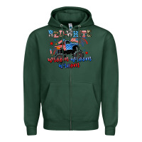 Sports Green red white wroom wroom wroom Zipper Hoodie - AdoDesignShop