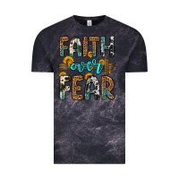 Cloud Black faith over fear Vintage Tee - OliviaCreatesArt