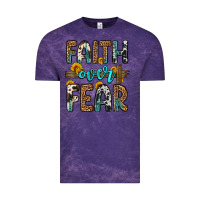 Cloud Purple faith over fear Vintage Tee - OliviaCreatesArt