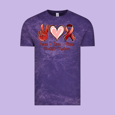 Peace Love Cure Multiple Myeloma Cancer Vintage Tee Designed By Jasminsmagicworld