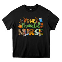Black One thankful Nurse Heavy Core Tee - NancyCooperArtShop