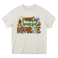 Cream One thankful Nurse Heavy Core Tee - NancyCooperArtShop