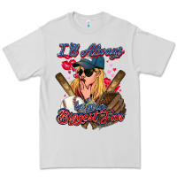 Dove Grey I'll always be your biggest fan Baseball Premium Tee - HowdyJamesFarm