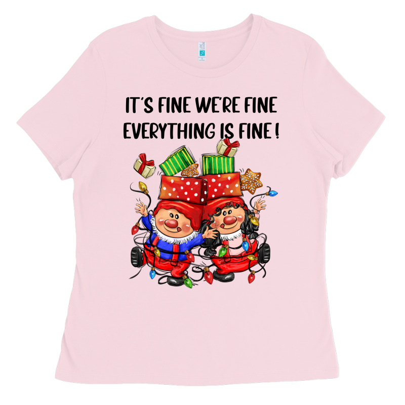 Its Fine Were Fine Everything Is Fine Ladies Tee by CowGirlArtShop | Teevron