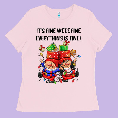 Its Fine Were Fine Everything Is Fine Ladies Tee Designed By Cowgirlartshop