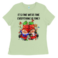Matcha its fine were fine everything is fine Ladies Tee - CowGirlArtShop