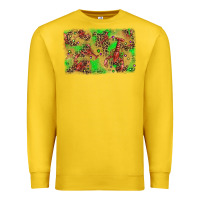 Lemon mardi gras crawfish and glitter background Premium Sweatshirt - AdoDesignShop
