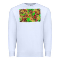 White mardi gras crawfish and glitter background Premium Sweatshirt - AdoDesignShop