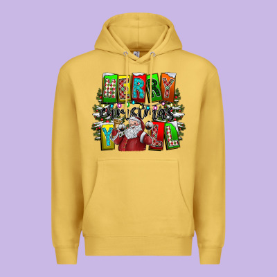 Merry Christmas Yall Premium Hoodie Designed By Cowhidedigitalart