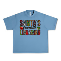 Pebble Blue santa's favorite librarian Urban Heavy Tee - Jasminsmagicworld