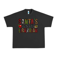 Pigment Black santa's favorite librarian Urban Heavy Tee - Jasminsmagicworld