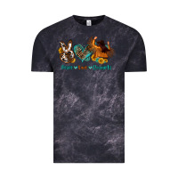 Cloud Black peace love cowgirls Vintage Tee - OliviaCreatesArt