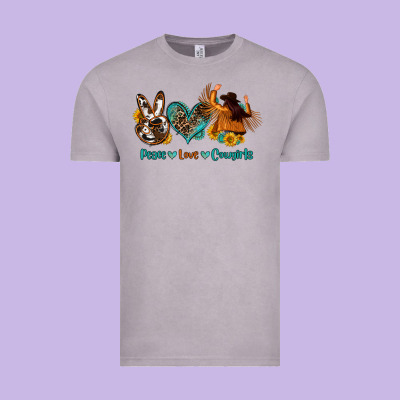 Peace Love Cowgirls Vintage Tee Designed By Oliviacreatesart