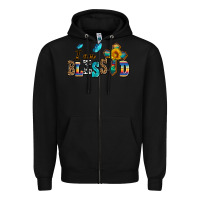 Black ı am blessed Zipper Hoodie - AdoDesignShop
