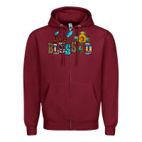 Burgundy ı am blessed Zipper Hoodie - AdoDesignShop