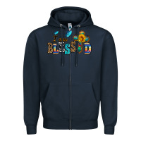 Navy ı am blessed Zipper Hoodie - AdoDesignShop