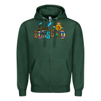 Sports Green ı am blessed Zipper Hoodie - AdoDesignShop