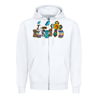 White ı am blessed Zipper Hoodie - AdoDesignShop