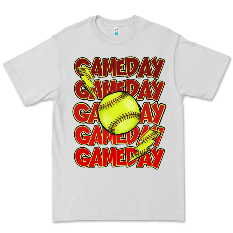 Game Day Softball Lightning Bolt Premium Tee by HowdyJamesFarm | Teevron