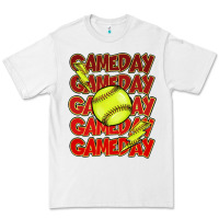 White Game day softball lightning bolt Premium Tee - HowdyJamesFarm
