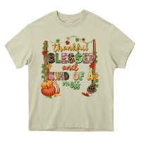 Mossy Thankful blessed and kind of a mess Heavy Core Tee - NancyCooperArtShop
