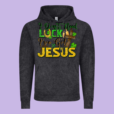 I Don't Need Luck I've Got Jesus St. Patricks Day Vintage Hoodie Designed By Fadigitalartstudio
