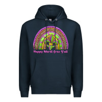 Navy happy mardi gras y'all rainbow Premium Hoodie - Jasminsmagicworld