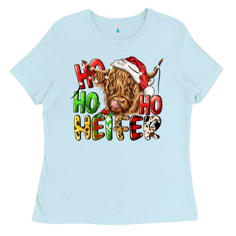 Ho Ho Ho Heifer Ladies Tee by CowGirlArtShop | Teevron