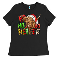 Black ho ho ho heifer Ladies Tee - CowGirlArtShop