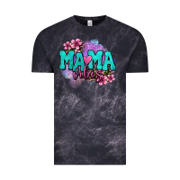 Cloud Black mama vibes floral Vintage Tee - OliviaCreatesArt