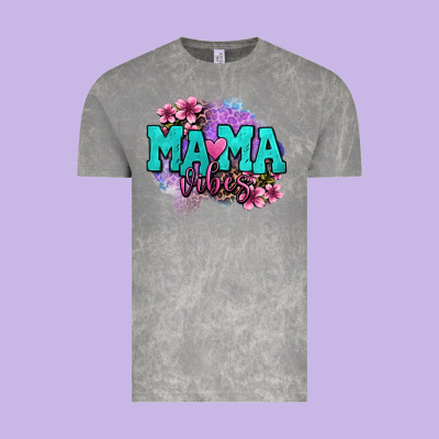 Mama Vibes Floral Vintage Tee Designed By Oliviacreatesart