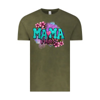 Vintage Olive mama vibes floral Vintage Tee - OliviaCreatesArt