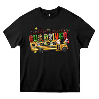 Black santas favorite bus driver Heavy Core Tee - texasbilliewilder