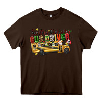 Chocolate Brown santas favorite bus driver Heavy Core Tee - texasbilliewilder
