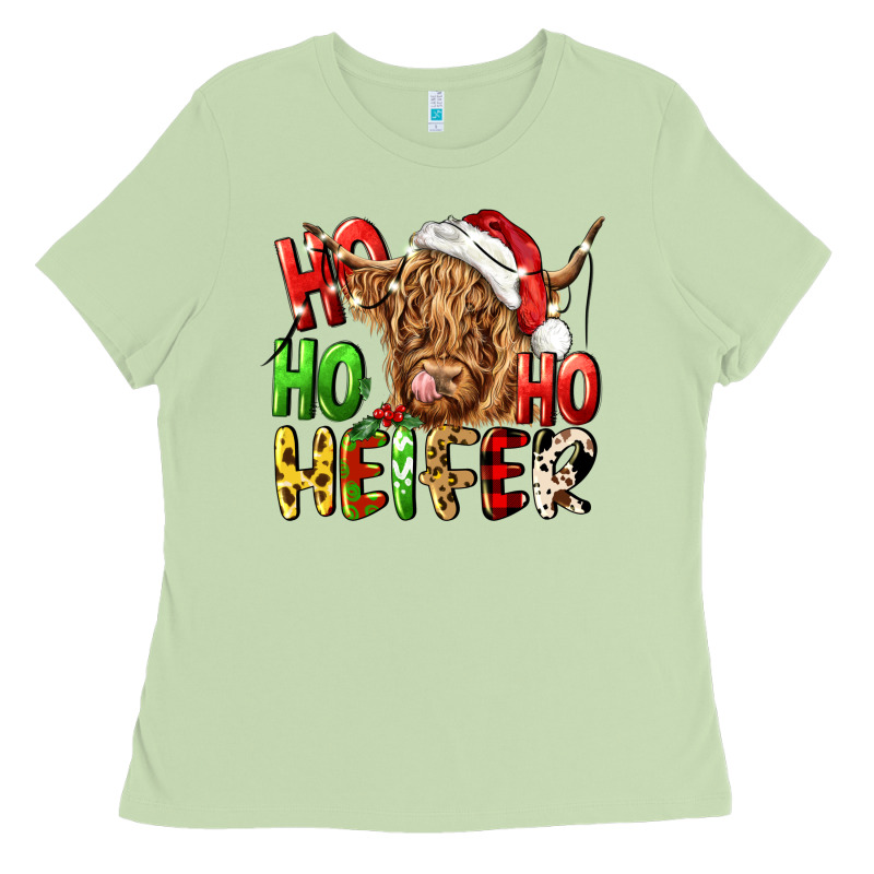 Ho Ho Ho Heifer Ladies Tee by CowGirlArtShop | Teevron