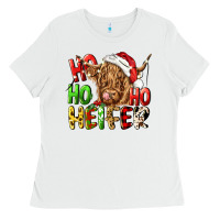 White ho ho ho heifer Ladies Tee - CowGirlArtShop