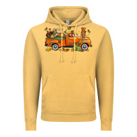Vintage Mustard thanksgiving truck with gnome bbs Vintage Hoodie - BundleAndBundleShop