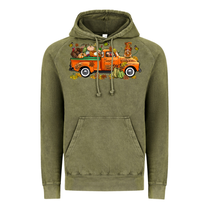 Thanksgiving Truck With Gnome Bbs Vintage Hoodie by BundleAndBundleShop | Teevron
