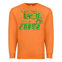 Carrot i dont need luck i have got jesus Premium Sweatshirt - AdoDesignShop