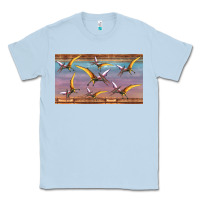 Dusty Blue dinosaur pterodactyl sippy cup Classic Tee - Artiststas