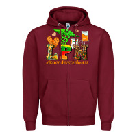 Burgundy lpn juneteenth licensed practical nurse Zipper Hoodie - AdoDesignShop