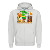 Dove Grey lpn juneteenth licensed practical nurse Zipper Hoodie - AdoDesignShop
