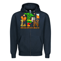 Navy lpn juneteenth licensed practical nurse Zipper Hoodie - AdoDesignShop