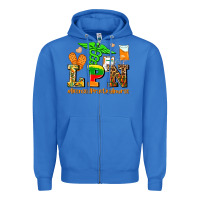 True Royal lpn juneteenth licensed practical nurse Zipper Hoodie - AdoDesignShop