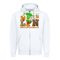 White lpn juneteenth licensed practical nurse Zipper Hoodie - AdoDesignShop