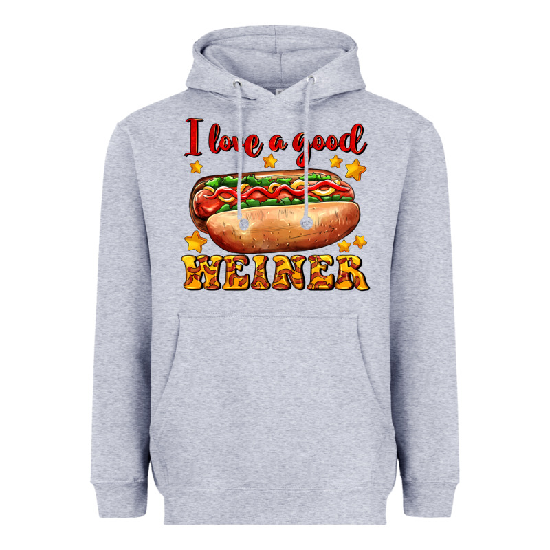 I Love A Good Weiner Heavyweight Hoodie by AdoDesignShop | Teevron