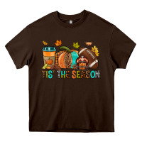 Chocolate Brown Tis' the season Fall Heavy Core Tee - NancyCooperArtShop