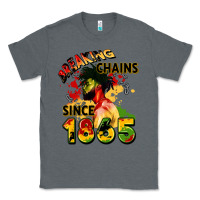 Charcoal Heather breaking chains since 1865 Classic Tee - CowGirlArtShop